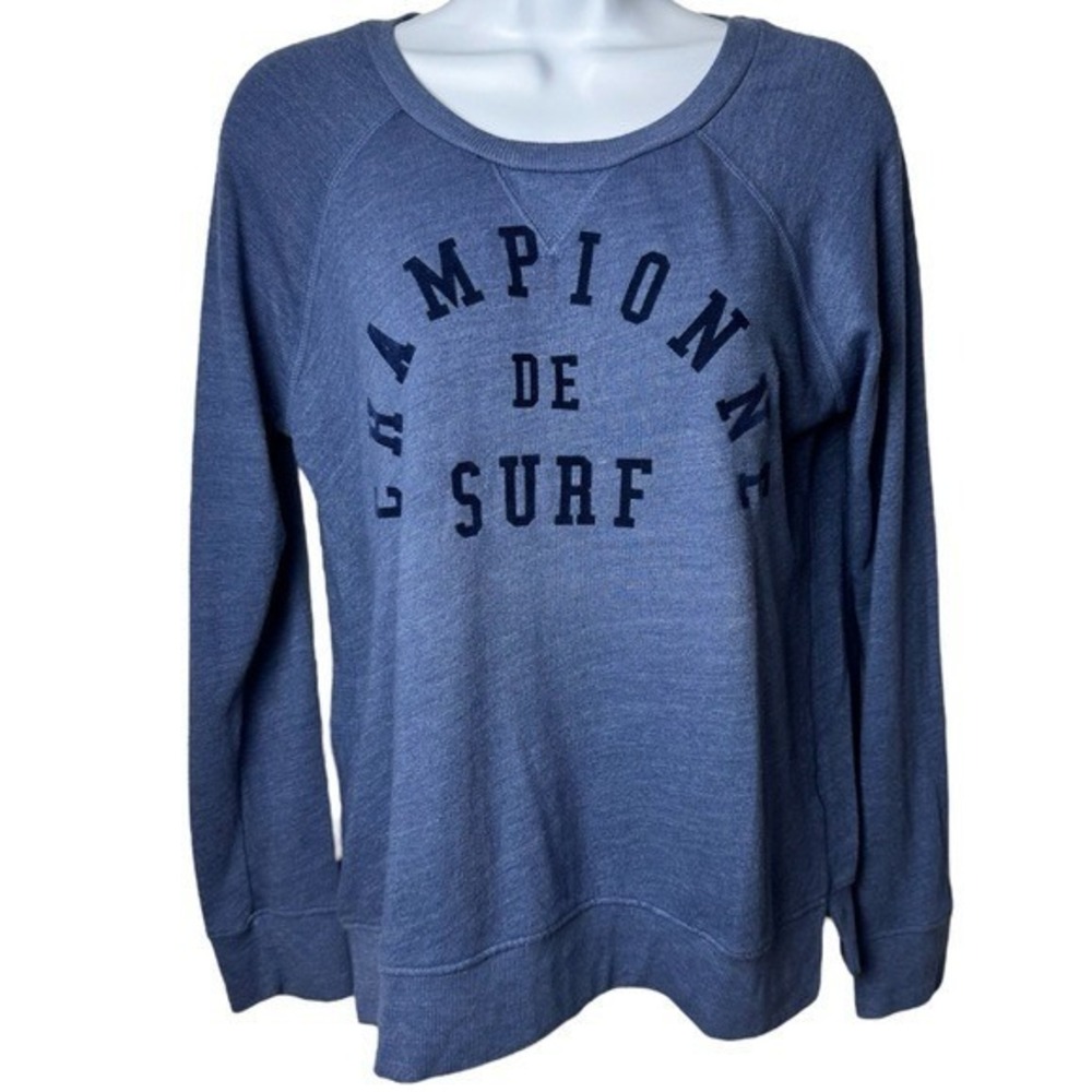 Sundry Championne De Surf Crewneck Sweater Coastal Lightweight Cozy Surf S - Picture 2 of 12